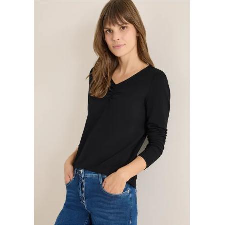 CECIL Basic shirt met rimpels