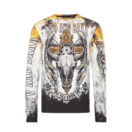 Cipo & Baxx CIPO & BAXX Shirt geel / zwart / wit