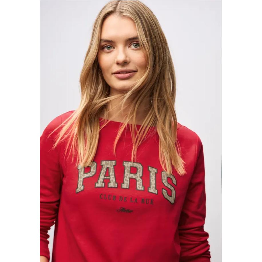Street One Langarmshirt mit Wording - Rood