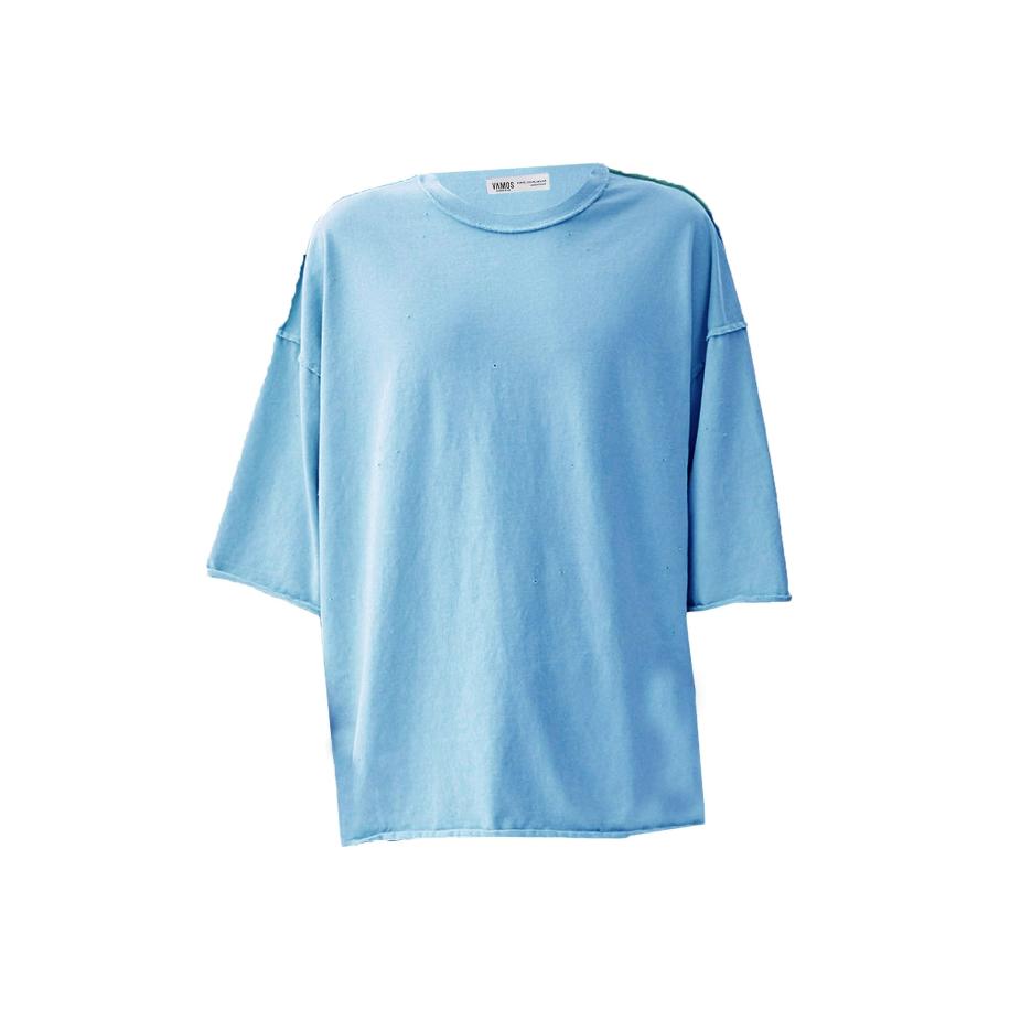 VAMOS CLO VAMOS CLO Shirt lichtblauw / zwart / wit -