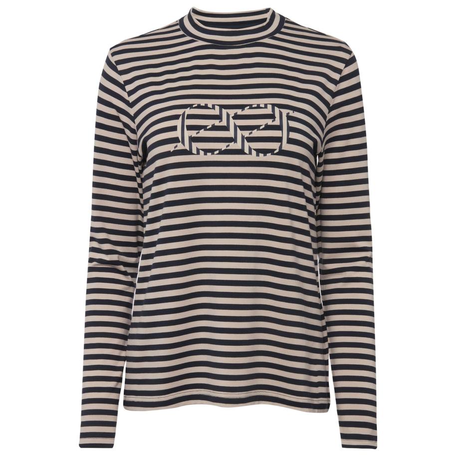 LAURASØN LAURASØN Shirt beige / marine -