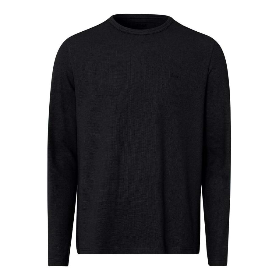 Brax Longsleeve zwart, Effen Zwart