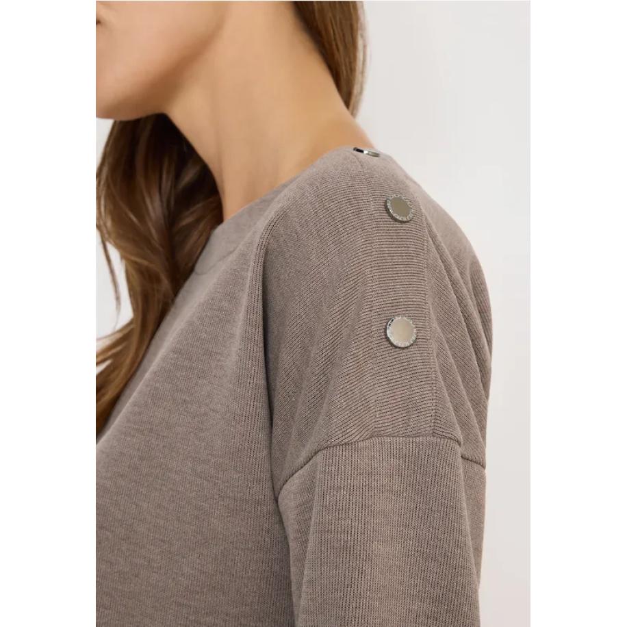 CECIL Zacht gemêleerd shirt Bruin