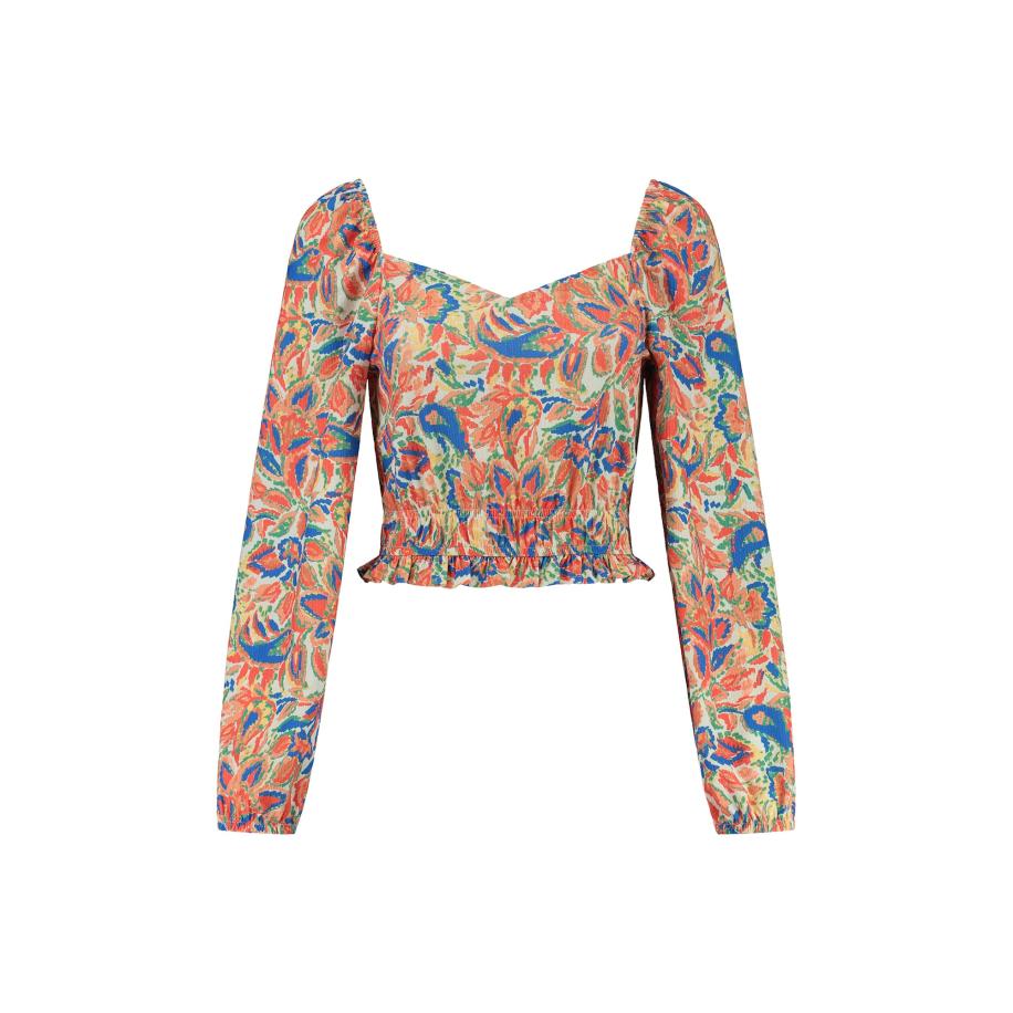 Shiwi Shiwi Shirt taupe / blauw / groen / oranje -