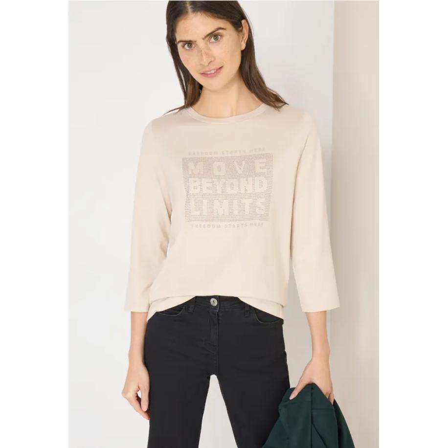 CECIL Shirt met edelstenen Bruin