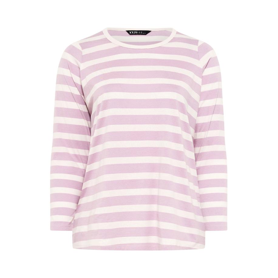 Yours Pink Stripe Long Sleeve Tshirt Size 62-64 Roze