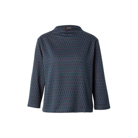 King Louie King Louie Shirt Guenda nachtblauw / smaragd / oranje