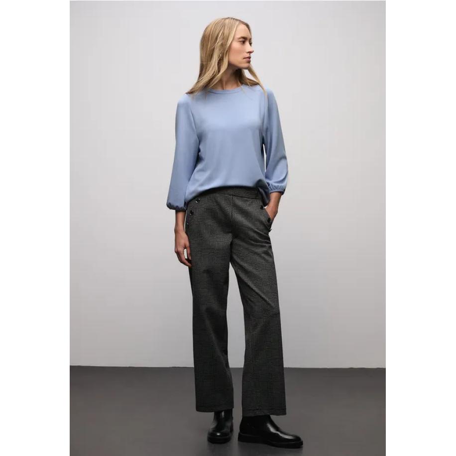 Street One Jacquard shirt - Blauw