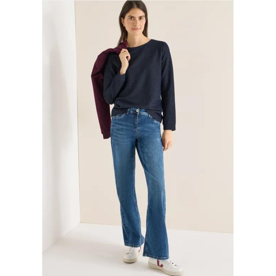 CECIL Shirt met structuur in twee kleuren Blauw