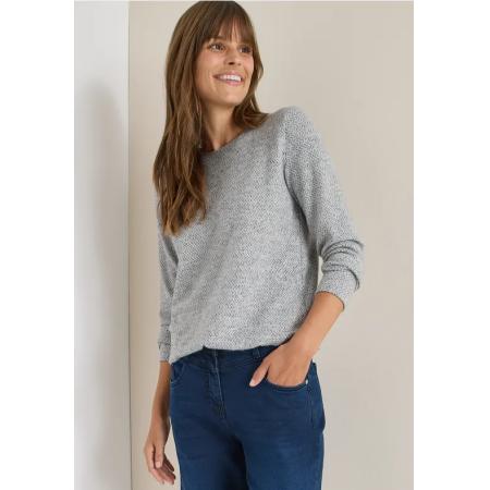 CECIL Shirt met visgraatmotief en jacquardmotief