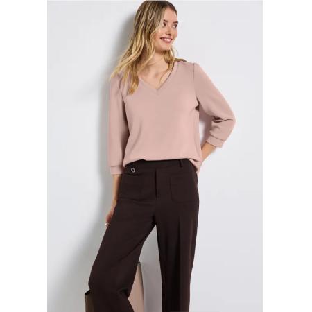Street One Silk-Look Shirt met rimpels