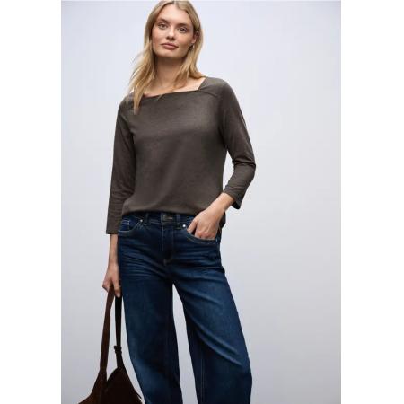 Street One Shirt met vierkante halslijn -