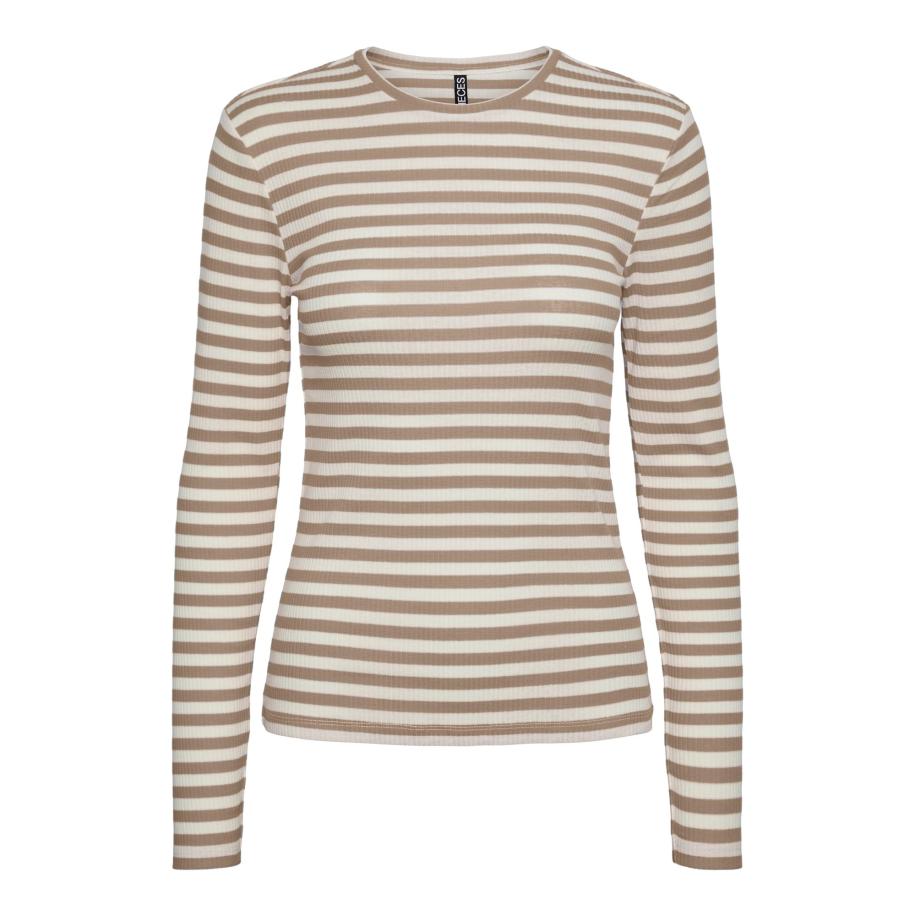 Pieces PIECES Shirt RUKA ecru / donkerbeige -