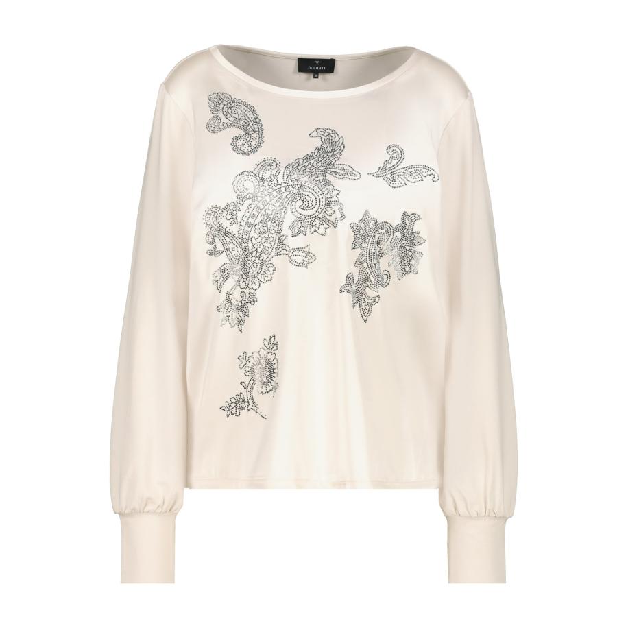 Monari monari Shirt lichtbeige / zilver -
