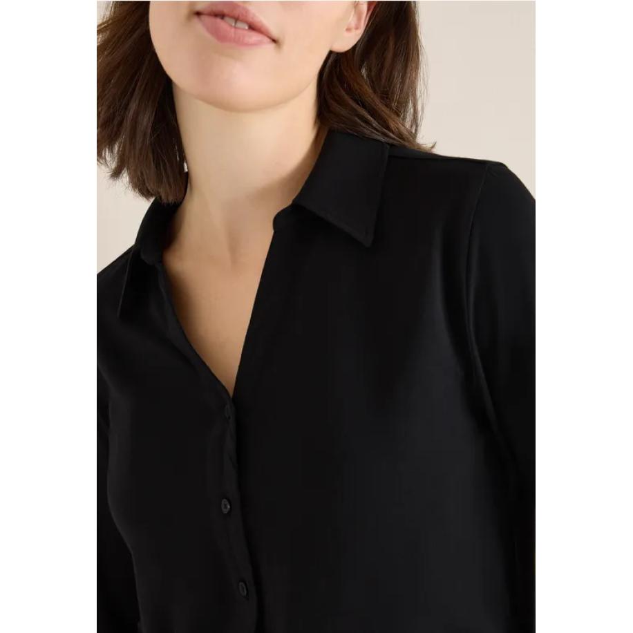 CECIL Shirt met overhemdkraag Zwart