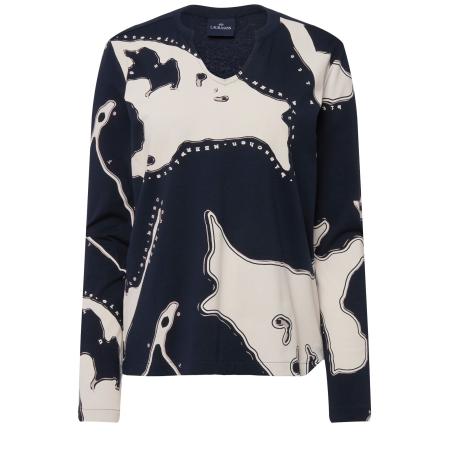 LAURASØN LAURASØN Shirt crème / marine / transparant