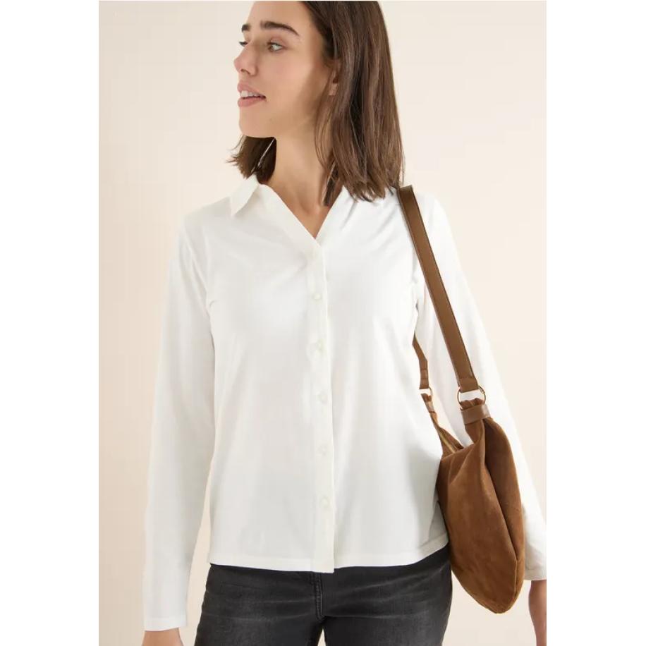 CECIL Shirt met overhemdkraag Wit