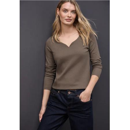 Street One Shirt met hartvormige halslijn