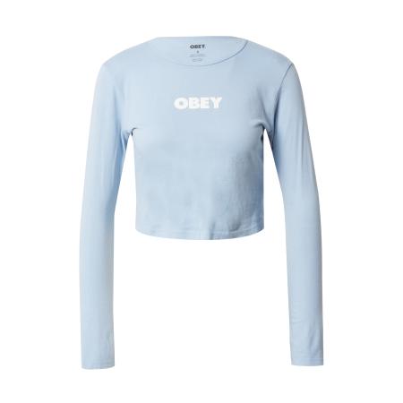 Obey Obey Shirt lichtblauw / wit