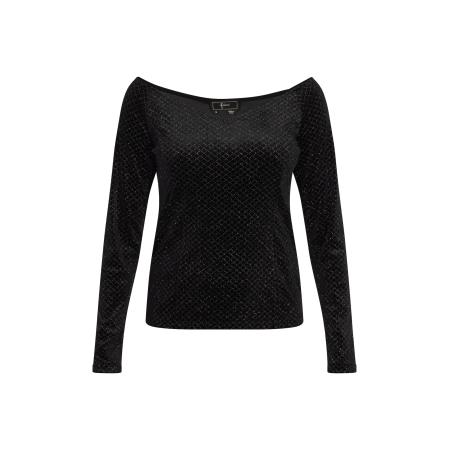 Faina faina Shirt zwart / zilver