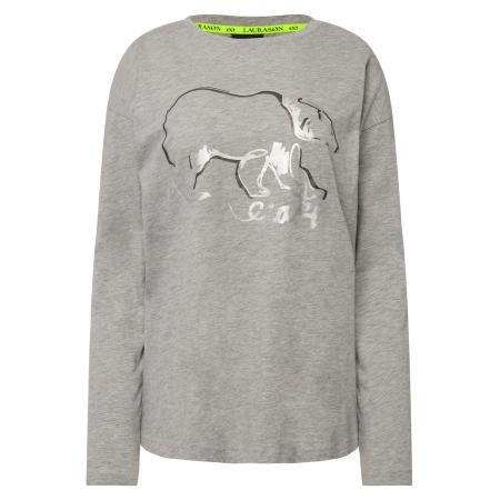 LAURASØN LAURASØN Shirt grijs gemêleerd / zilver