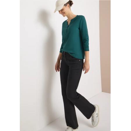 CECIL Shirt met lange mouwen met gespleten hals