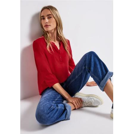 Street One Shirt met gespleten hals