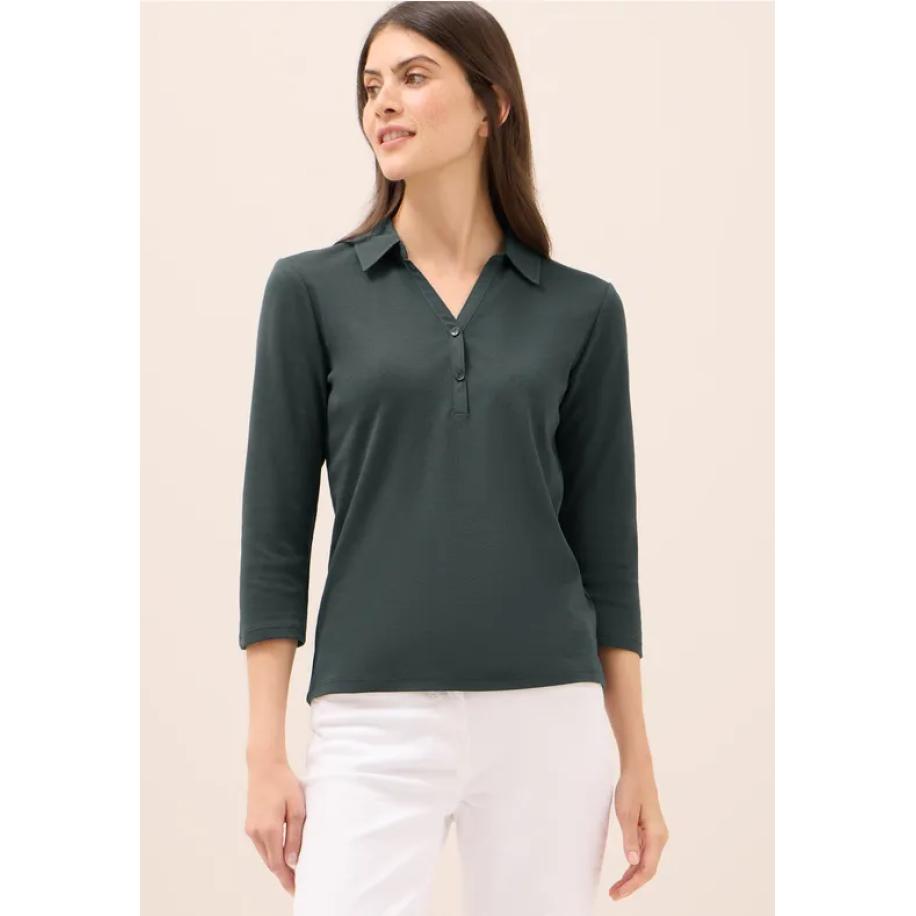 CECIL Poloshirt met 3/4 mouwen Groen