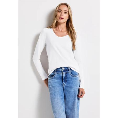 Street One Overhemd met lange mouwen in effen kleur