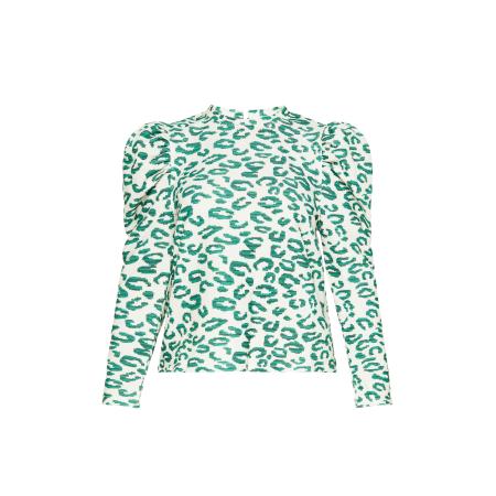 FELIPA FELIPA Blouse Fashion Look turquoise / donkergroen / offwhite