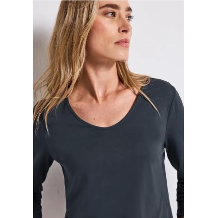 Street One Overhemd met lange mouwen in effen kleur