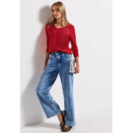 Street One Overhemd met lange mouwen in effen kleur