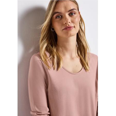 Street One Overhemd met lange mouwen in effen kleur