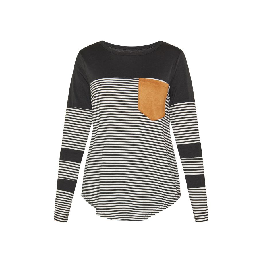 Usha usha BLUE LABEL Shirt Fashion Look cognac / zwart / wit -