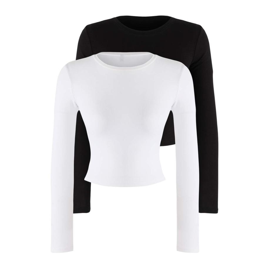 Trendyol Trendyol Shirt zwart / wit -