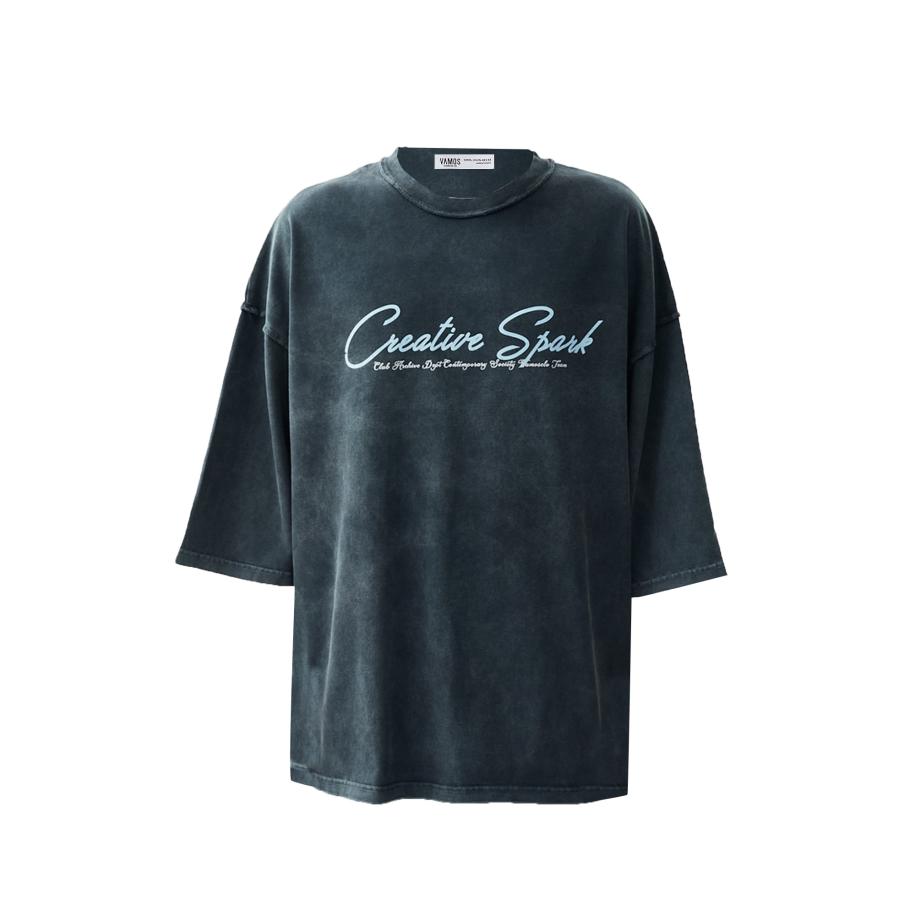 VAMOS CLO VAMOS CLO Shirt lichtblauw / zwart / wit -