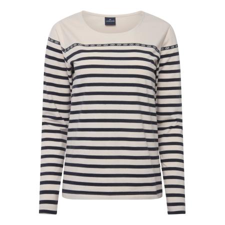 LAURASØN LAURASØN Shirt lichtbeige / antraciet / zwart