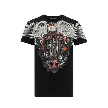 Cipo & Baxx CIPO & BAXX Shirt grijs / rood / zwart