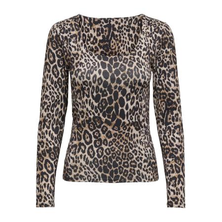 Only ONLY Shirt bruin / zwart / wolwit