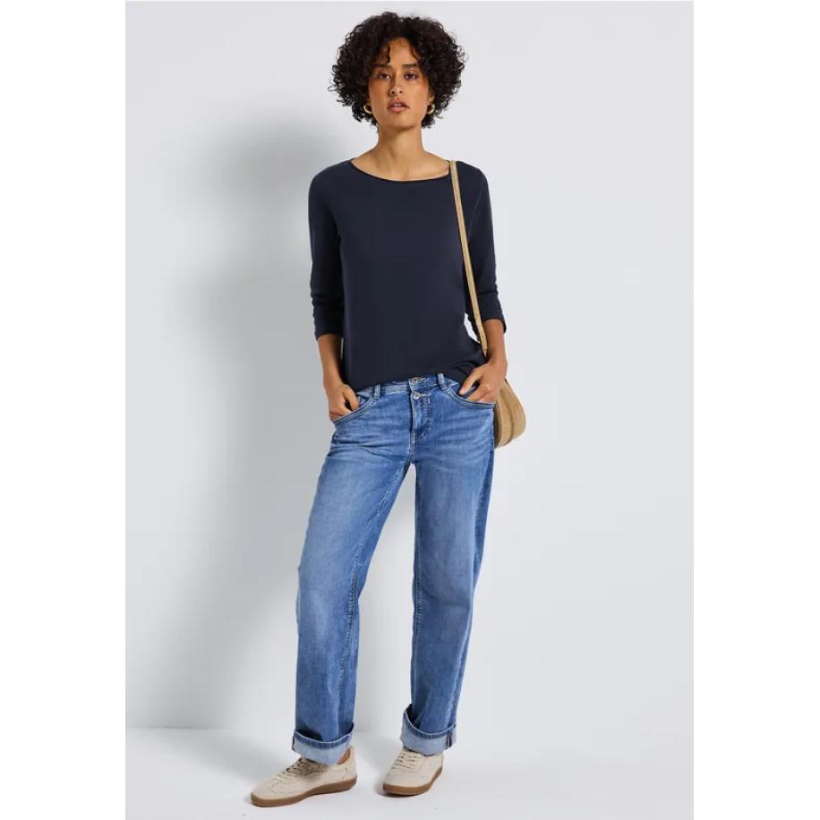 Street One Shirt met 3/4 mouwen Blauw