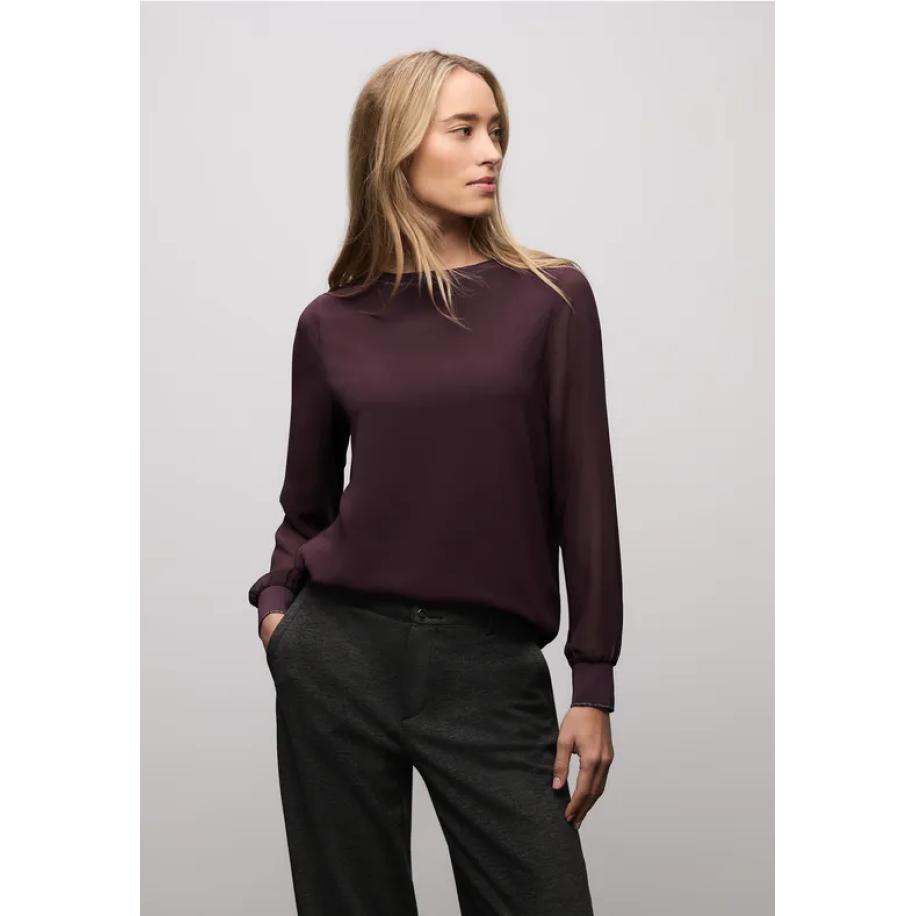 Street One 2in1 chiffon shirt Rood