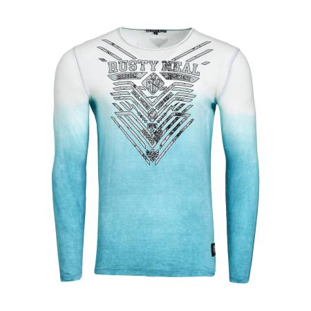 Rusty Neal Rusty Neal Shirt hemelsblauw / wit