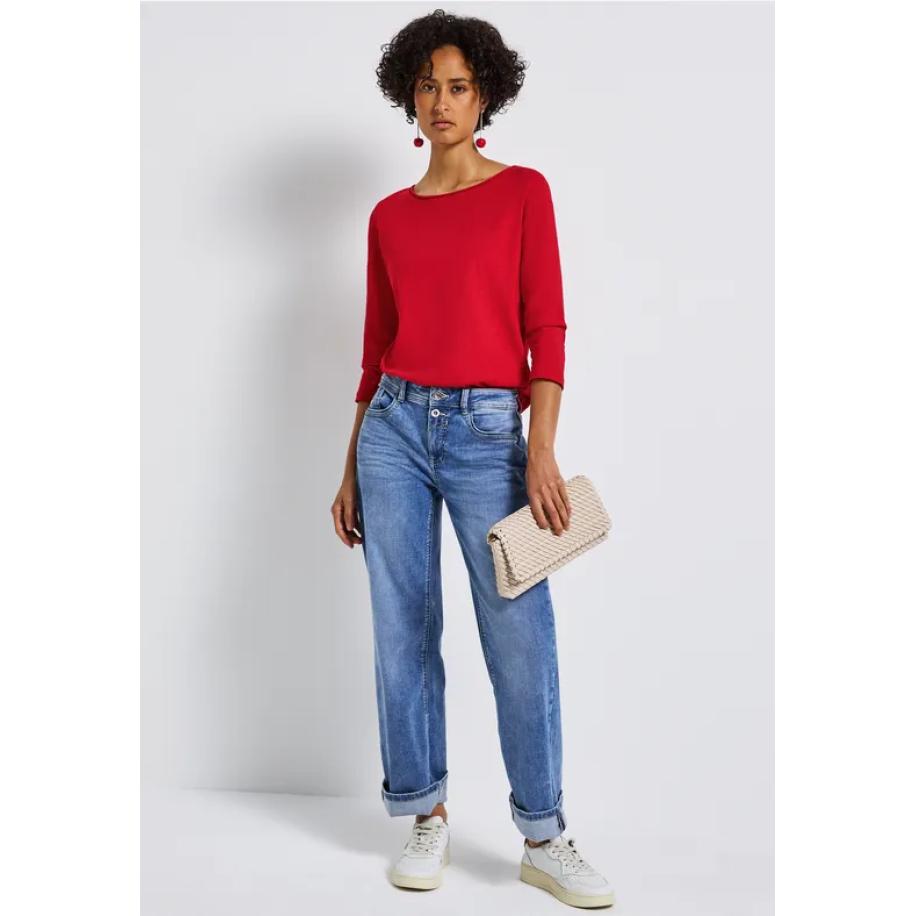 Street One Shirt met 3/4 mouwen Rood