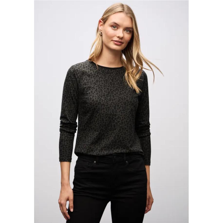 Street One Shirt in leo look Bruin