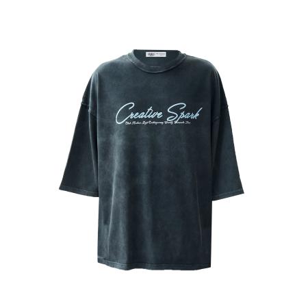 VAMOS CLO VAMOS CLO Shirt lichtblauw / zwart / wit