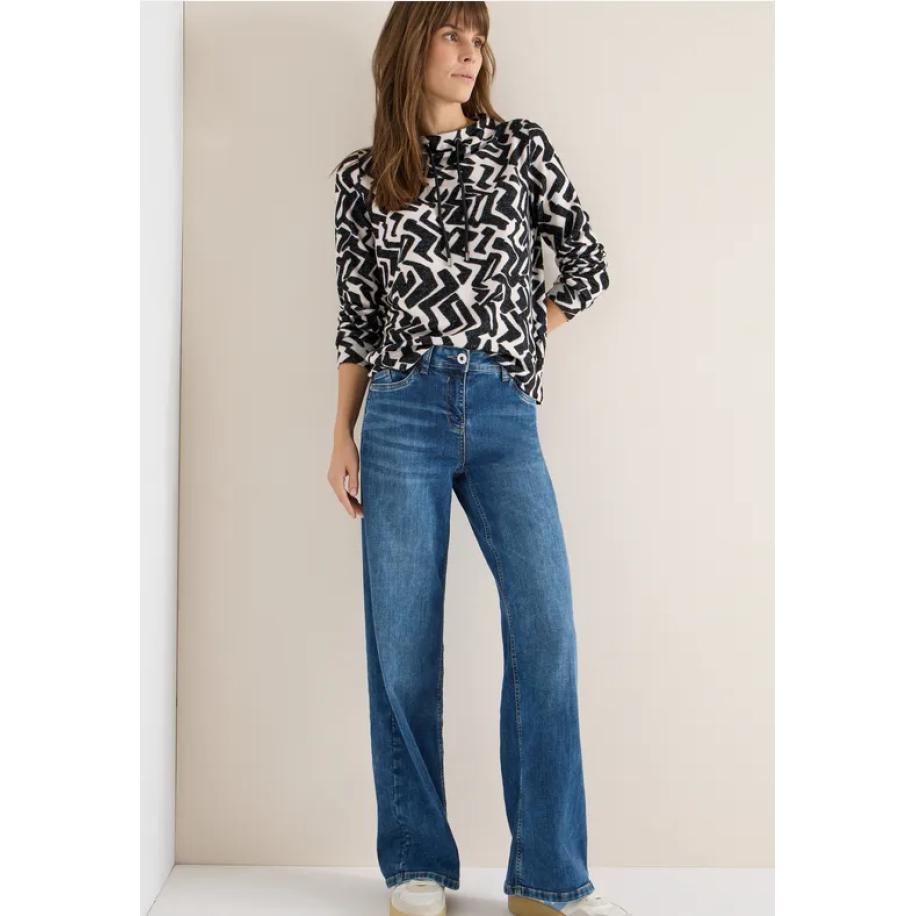 CECIL Shirt met grafisch patroon - Grijs