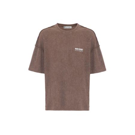 Dandalo Dandalo Shirt chocoladebruin / wit