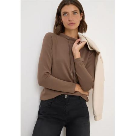 CECIL Shirt met trechtervormige hals