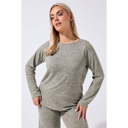 Limited Collection Natuurlijke Bruine Top Met Lange Mouwen Size 58-60