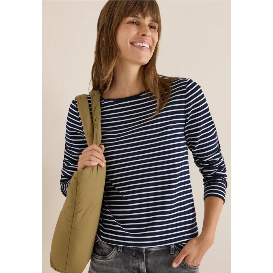 CECIL Gestreept shirt Wit